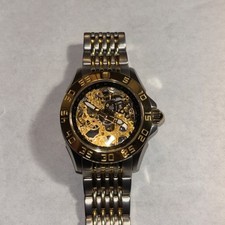 Relógio masculino INVICTA esqueleto aço inoxidável e dourado mecânico corda manual, modelo 5118 comprar usado  Enviando para Brazil