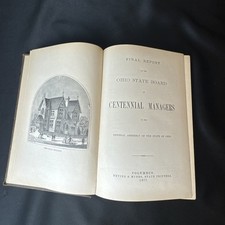 1877 Ohio Centennial Report Book Rutherford B Hayes Columbus History Rare segunda mano  Embacar hacia Mexico