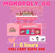 🌈 Monopoly.Go🐻💖 Partner_Event - Sweets Partners - ⚡️ RUSH 1-6 HOURS⚡️ comprar usado  Enviando para Brazil