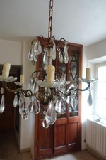Lustre pampilles bronze d'occasion  Sarrians