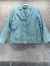 Jaqueta blazer montery bay feminina tamanho 16 bebê azul camurça couro country look, usado comprar usado  Enviando para Brazil