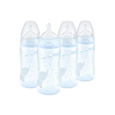 Biberón anticólicos de flujo suave NUK, 10 OZ, paquete de 4, elefante azul segunda mano  Embacar hacia Mexico