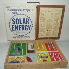 Um kit de projeto de energia solar infantil experimento ciência feira caixa de madeira comprar usado  Enviando para Brazil