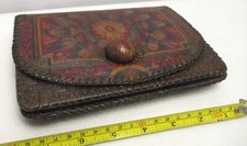 Usado, Stunning VTG TOOLED Colored LEATHER Wrist CLUTCH BAG PURSEBotanical comprar usado Usado, Stunning VTG TOOLED Colored LEATHER Wrist CLUTCH BAG PURSEBotanical comprar usado  Enviando para Brazil