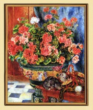 Geranien katzen iimpressionism gebraucht kaufen  Grabenstätt