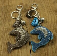Sparkly dolphin keyring for sale  FLEET