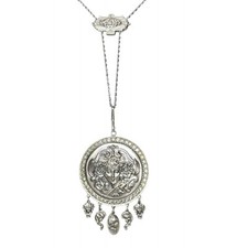 Usado, Pingente Lariat de Prata Genuíno Assinado RARO GOLDETTE ART NOUVEAU DEUSA TN Berloques comprar usado  Enviando para Brazil