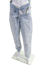 Jeans Jean Atelier feminino botão mosca cintura alta lavagem leve perna reta azul 28 comprar usado  Enviando para Brazil