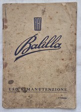 Fiat balilla libretto usato  Italia