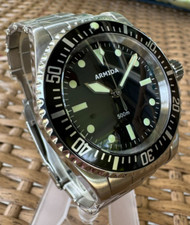 Relógio automático masculino Armida A9 500m mergulhador clássico mergulho sub NH35 data submarino comprar usado  Enviando para Brazil