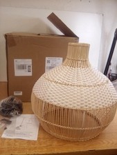 White rattan pendant for sale  West Branch