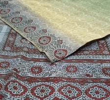 Usado, Tecido 100% vintage de seda pura estampado sari reciclado material de seda Saree PSS16395 comprar usado  Enviando para Brazil
