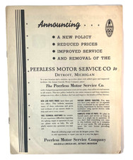 Folleto/catálogo de piezas de repuesto Peerless Motor Service Company década de 1920 - Detroit MI segunda mano  Embacar hacia Mexico