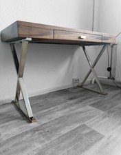 Schreibtisch tropenholz stahl gebraucht kaufen  Leipzig