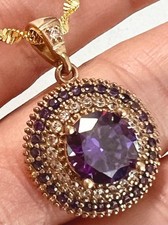Amethyst diamond necklace for sale  Saint Petersburg