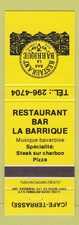 Matchbook cover restaurant d'occasion  Expédié en Belgium