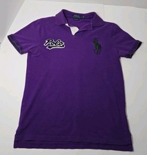 POLO-RALPH LAUREN-PÔNEI GRANDE-MANGA CURTA-CAMISA-ROXO/VERDE-TAMANHO SP-AJUSTE PERSONALIZADO comprar usado  Enviando para Brazil
