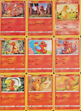 (9x) Cartão de Pokemon Charmander Coleção Conjunto deck building FIRE Holo comprar usado  Enviando para Brazil