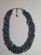 bead blue braided necklace for sale  Wallkill