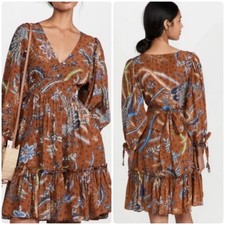 Vestido com estampa de paisley CARA CARA Millbrook marrom Batik tamanho médio , usado comprar usado  Enviando para Brazil