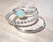 Silver ring set for sale  LONDON