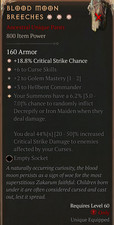 Usado, 💥DIABLO 4💥TEMPORADA 9💥Calça Necromante💥Calças Lua de Sangue 3GA Highroll comprar usado  Enviando para Brazil