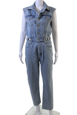 Macacão sem mangas Agolde feminino azul claro colarinho tamanho 2 comprar usado  Enviando para Brazil