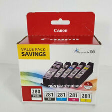 Canon 280 281 Cartucho de tinta PGI280 CLI281 Conjunto De 5, NOVO, fabricante de equipamento original genuíno de configuração Sem Caixa comprar usado  Enviando para Brazil