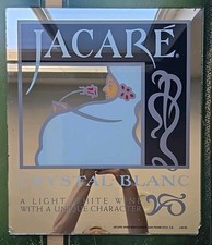 Placa espelhada vintage Jacare cristal vinho branco 14" X 12" ARTE São Francisco comprar usado  Enviando para Brazil