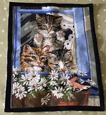 Vtg tapisserie chatons d'occasion  Saint-Varent