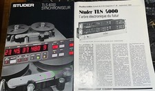 Documents studer tls4000 d'occasion  Champigny-sur-Marne