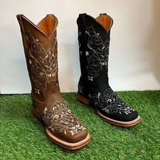 Botas femininas bordadas cowgirl ocidental biqueira quadrada glitter incrustado Bota Vaquera 930 comprar usado  Enviando para Brazil