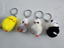 Decoração de pele real chaveiro bolsa pingente enfeite de celular 4 peças/conjunto charme comprar usado  Enviando para Brazil