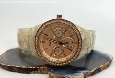 Relógio cronógrafo Fossil tom ouro rosa strass fiança 63,4 g comprar usado  Enviando para Brazil