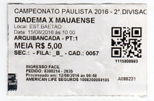 Ticket BRA Diadema - Mauaense Cadeira 15.08.2016 comprar usado  Enviando para Brazil