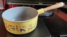 Panela de molho esmaltada vintage Descoware ferro fundido design chef amarelo Bélgica comprar usado  Enviando para Brazil