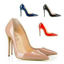 Sapatos femininos biqueira pontiaguda salto alto couro envernizado festa salto agulha  comprar usado  Enviando para Brazil