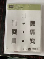 Stampin stempelset fähnchenfi gebraucht kaufen  Lünen