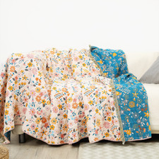 Cobertor de algodão japonês flores pequenas sofá toalha dupla face cobertor de cama comprar usado  Enviando para Brazil
