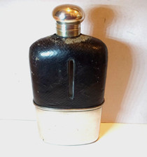 Antique black leather for sale  UK