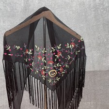 Black embroidered shawl for sale  Greensboro