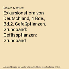 Exkursionsflora deutschland bd gebraucht kaufen  Trebbin