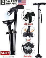 Nova bengala dobrável com luz LED, bengala ajustável com transporte comprar usado  Enviando para Brazil