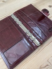 LLOYD BAKER-ORGANIZADOR COMPACTO-COURO BORDEAUX BRILHANTE-FILOFAX TAMANHO PESSOAL-RARO comprar usado  Enviando para Brazil