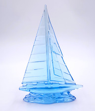 RARO WATERFORD Cristal 9" VELEIRO AZUL E ONDAS Barco Navio ESCULTURA PESO PAPEL comprar usado RARO WATERFORD Cristal 9" VELEIRO AZUL E ONDAS Barco Navio ESCULTURA PESO PAPEL comprar usado  Enviando para Brazil