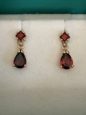Earrings. ruby garnet for sale  EXMOUTH