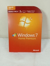 Microsoft Windows 7 Home Premium Upgrade Pakiet rodzinny na 3 komputery 32 i 64-bitowe płyty DVD na sprzedaż  Wysyłka do Poland