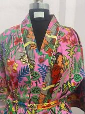 Frida Kahlo Estampado Para Mujer Ropa de dormir India Bata Algodón Largo Kimono Vestido segunda mano  Embacar hacia Argentina