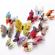 12 pegatinas de pared de mariposa 3D PVC calcomanía de habitación infantil decoración del hogar decoración del hogar 12 piezas segunda mano  Embacar hacia Mexico