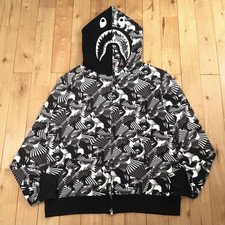 Moletom com capuz XXL Dazzle Camo Shark zíper completo A Bathing Ape Bape Vape comprar usado  Enviando para Brazil